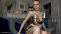 Stiletto Haul and Silk Dress Nip Slip