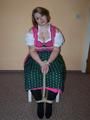 Tied in a bavarian costume
