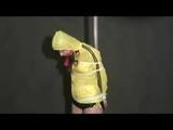 03:00 Min. video with Alina tied and gagged in shiny shorts 