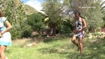 041005 Susana & Leticia Perform A Pee Duet In The Garden