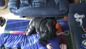 get 3classic videos with Jill and an friend wearing shiny nylon downwear enjoying Bondage