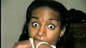 BLACK STUDENT IS WRIST GAGGED, CLEAVE GAGGED, HANDGAGGED & MOUTH STUFFED (D37-5)