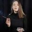 Beauty Katya is smoking 120mm cigarette in the studio
