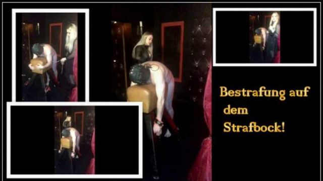 Gefesselt am Strafbock musst Du leiden! 