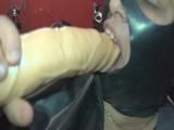 Blow big dildo 