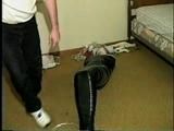 TAPE WRAPPING UP A LITTLE DOLL (D10-2)