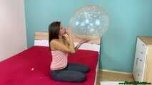 riding and inflating a clear Q24 *just married* with an unexpected pop