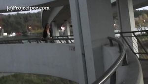 119002 Dona-Jo Takes A Long Pee Down The Walkway