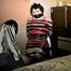 25 Yr OLD 2nd GRADE SCHOOL TEACHER IS MUMMY WRAPPED AND GAGGED WITH PLASTIC WRAP, BLACK ELECTRICAL TAPE AND SILVER DUCT TAPE ON A CHAIR (D68-13)