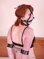 Liska - Playful redheaded amateur partaking in a crazy self-bondage session