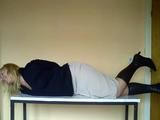 Hogtied on the table