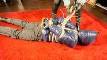 Sébastien's extremely hard breathplay in hogtie.