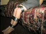Flight Attendant Wrapped Tied & Gagged with Duct Tape (D22-4)
