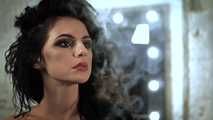Look at the lovely Daria smoking a strong black Russian 100s cigarette in this closeup video