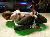 Only Yvette can be hogtied like this !
