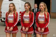Cheerleader Cuffed For Transport