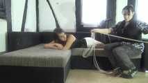 Ayu hogtied on couch 1/2