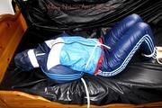 Jill tied and gagged in shiny nylon 
