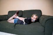 1065 Sandy in Tshirt and Fishnets