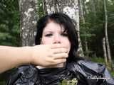 [From archive] Stella is captured and strictly hogtaped in trash bag dress