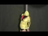 03:00 Min. video with Alina tied and gagged in shiny shorts 