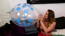 Blow2pop five preinflated clear U16 polka dots