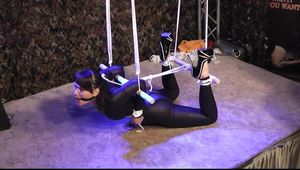 Yvette practising the new bars...