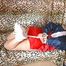 Beautiful archive girl tied and gagged wearing an wonderful red shiny nylon shorts and a shiny red rain jacket (Pics)