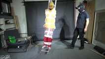 Myxxxy bound and Pantygagged in shiny nylon Rainwear