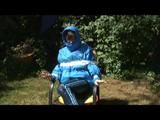 02:45 Min. video with Julia tied and gagged in a shiny nylon down jacket and very shiny pants