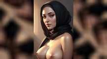 Gol Big Boobed Muslim Girl Anime with Hijab Nude