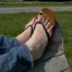 Feet in flip-flops