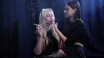 Girls Smoking close to each other