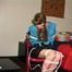 19 YR OLD NURSE'S AID  GETS BANDANNA GAGGED, HOME MADE LEATHER STRAP GAGGED, BALL-GAGGED AND TIED TO A CHAIR WITH ROPE (d-71-09)