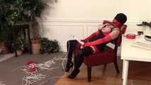 Office Slave in Hood and Ballgag has Bondage Orgasm - Lorelei - Extra Orgasm