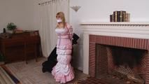 Damsel in the Fireplace - Lorelei in Pink Gown