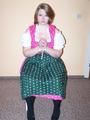 Tied in a bavarian costume