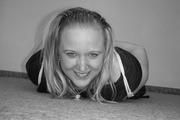 Hogtied in black dress