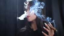 Beautiful Woman Smoking a Cigar
