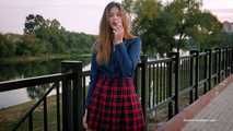 Lovely girl Irina enjoying a nice weather and a 120mm cigarette