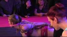 Bondage Superstars in a Public Hogtie Challenge