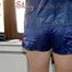 Pia during her workout on the home trainer wearing a sexy shiny nylon shorts and a rain jacket (Pics) 
