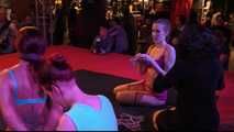 Bondage Superstars in a Public Hogtie Challenge