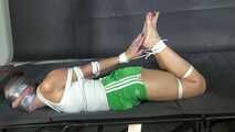 Rachel's Escapechallenge in shiny nylon Shorts. She really tried but I needed to help her three times.