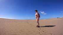 Nude in the dunes of Maspalomas