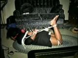 33 YEAR OLD BLACK NURSE IS HOG-TIED, CLEAVE GAGGED, MOUTH STUFFED & DUCT TAPE GAGGED (D45-6)
