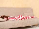 [From archive] Stella - wrapped in red and white duct tape 2