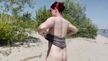 Facial insemination on the public beach