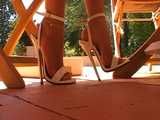 extreme high heels dangling