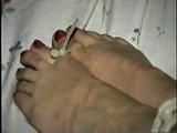BONDAGE CUSTOM #9-B  TOES-TIED & BALL-GAGGED 